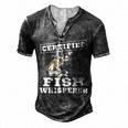 Certified Fish Whisperer V2 Men's Henley T-Shirt Dark Grey