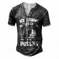 Ice Fishing V2 Men's Henley T-Shirt Dark Grey