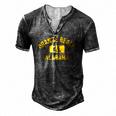Orange Beach Al Alabama Gym Style Distressed Amber Print Men's Henley T-Shirt Dark Grey