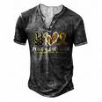 Peace Love Cure Childhood Cancer Awareness Leopart Heart  V6 Men's Henley Button-Down 3D Print T-shirt Dark Grey