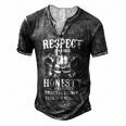 Respect Is Earned Loyalty Is Returned Men's Henley T-Shirt Dark Grey