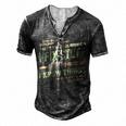 Thats What I Do I Fix Stuff And I Know Things Saying Men's Henley T-Shirt Dark Grey