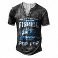 Things I Love More Than Fishing Pop Pop Men's Henley T-Shirt Dark Grey