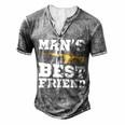 Mans Best Friend V2 Men's Henley T-Shirt Grey