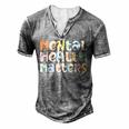 Mental Health Matters Mental Health Awareness Illness  Men's Henley Button-Down 3D Print T-shirt Grey