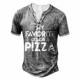 Pizza My Favorite Color Men's Henley T-Shirt Grey