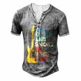 Roll Me Up And Smoke Me When I Die Guitar  Men's Henley Button-Down 3D Print T-shirt Grey