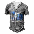 Thats What I Do I Fix Stuff And I Know Things Saying Men's Henley T-Shirt Grey