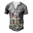 Title Navy Veteran Men's Henley Button-Down 3D Print T-shirt Grey