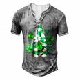 Love Gnomes Irish Shamrock St Patricks Day Four Leaf Clover Men's Henley Button-Down 3D Print T-shirt Navy Blue