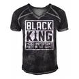 Black King The Most Important Piece In The Game African Men Men's Short Sleeve V-neck 3D Print Retro Tshirt Black