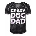 Crazy Dog Dad V2 Men's Short Sleeve V-neck 3D Print Retro Tshirt Black