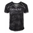 Definition Of Dissent Differ In Opinion Or Sentiment Men's Short Sleeve V-neck 3D Print Retro Tshirt Black