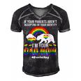 If Your Parents Arent Accepting Im Dad Now Of Identity Gay  Men's Short Sleeve V-neck 3D Print Retro Tshirt Black