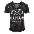 Im The Captain Boat Owner Boating Lover Funny Boat Captain Men's Short Sleeve V-neck 3D Print Retro Tshirt Black