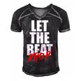 Let The Beat Drop Funny Dj Mixing Men's Short Sleeve V-neck 3D Print Retro Tshirt Black