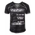 Respect My Right Men's Short Sleeve V-neck 3D Print Retro Tshirt Black