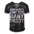 Somebodys Fine Ass Baby Daddy Men's Short Sleeve V-neck 3D Print Retro Tshirt Black