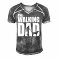 Best Funny Gift For Fathers Day 2022 The Walking Dad Men's Short Sleeve V-neck 3D Print Retro Tshirt Grey