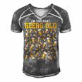 Funny 50 Years Old Birthday Im This Many Beers Old Drinking Men's Short Sleeve V-neck 3D Print Retro Tshirt Grey
