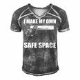 I Make My Own Safe Space Men's Short Sleeve V-neck 3D Print Retro Tshirt Grey