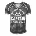 Im The Captain Boat Owner Boating Lover Funny Boat Captain Men's Short Sleeve V-neck 3D Print Retro Tshirt Grey