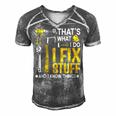 Thats What I Do I Fix Stuff And I Know Things Funny Saying Men's Short Sleeve V-neck 3D Print Retro Tshirt Grey