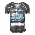 Uss Sacramento Aoe Men's Short Sleeve V-neck 3D Print Retro Tshirt Grey