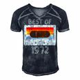 Best Of 1972 Casette Tape Retro 50Th Birthday 50 Years Old Men's Short Sleeve V-neck 3D Print Retro Tshirt Navy Blue