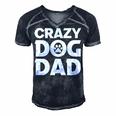 Crazy Dog Dad V2 Men's Short Sleeve V-neck 3D Print Retro Tshirt Navy Blue