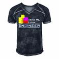 Engineer Kids Children Toy Big Building Blocks Build Builder Men's Short Sleeve V-neck 3D Print Retro Tshirt Navy Blue