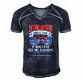 Fireworks Director Funny 4Th Of July For Men Patriotic Men's Short Sleeve V-neck 3D Print Retro Tshirt Navy Blue