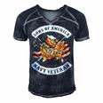 Son Of America - Navy Veteran Men's Short Sleeve V-neck 3D Print Retro Tshirt Navy Blue