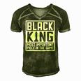 Black King The Most Important Piece In The Game African Men Men's Short Sleeve V-neck 3D Print Retro Tshirt Green