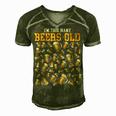 Funny 50 Years Old Birthday Im This Many Beers Old Drinking Men's Short Sleeve V-neck 3D Print Retro Tshirt Green