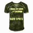 I Make My Own Safe Space Men's Short Sleeve V-neck 3D Print Retro Tshirt Green