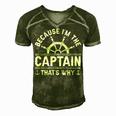 Im The Captain Boat Owner Boating Lover Funny Boat Captain Men's Short Sleeve V-neck 3D Print Retro Tshirt Green