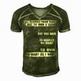 Respect My Right Men's Short Sleeve V-neck 3D Print Retro Tshirt Green