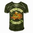 Son Of America - Navy Veteran Men's Short Sleeve V-neck 3D Print Retro Tshirt Green