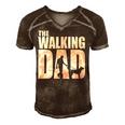 Best Funny Gift For Fathers Day 2022 The Walking Dad Men's Short Sleeve V-neck 3D Print Retro Tshirt Brown