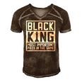 Black King The Most Important Piece In The Game African Men Men's Short Sleeve V-neck 3D Print Retro Tshirt Brown
