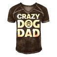 Crazy Dog Dad V2 Men's Short Sleeve V-neck 3D Print Retro Tshirt Brown