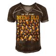 Funny 50 Years Old Birthday Im This Many Beers Old Drinking Men's Short Sleeve V-neck 3D Print Retro Tshirt Brown