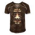 Hurry Up Inner Peace I Don&8217T Have All Day Funny Meditation Men's Short Sleeve V-neck 3D Print Retro Tshirt Brown