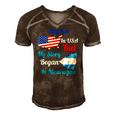May Live In Usa But My Story Began In Nicaragua Flag Funny Men's Short Sleeve V-neck 3D Print Retro Tshirt Brown May Live In Usa But My Story Began In Nicaragua Flag Funny Men's Short Sleeve V-neck 3D Print Retro Tshirt Brown