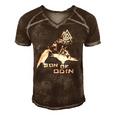 Son Of Odin Viking Odin&8217S Raven Norse Men's Short Sleeve V-neck 3D Print Retro Tshirt Brown