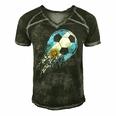 Argentina Soccer Argentinian Flag Pride Soccer Player Men's Short Sleeve V-neck 3D Print Retro Tshirt Forest