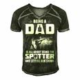 Being A Dad - Letting Him Shoot Men's Short Sleeve V-neck 3D Print Retro Tshirt Forest