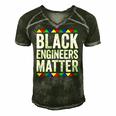 Black Engineers Matter Black Pride Men's Short Sleeve V-neck 3D Print Retro Tshirt Forest