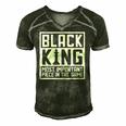 Black King The Most Important Piece In The Game African Men Men's Short Sleeve V-neck 3D Print Retro Tshirt Forest